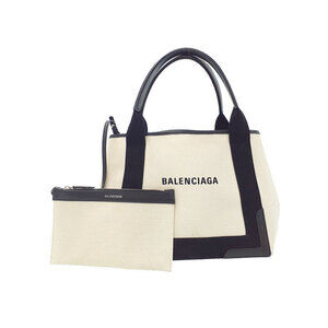 Balenciaga Navy Blue Cabas Tote Bag